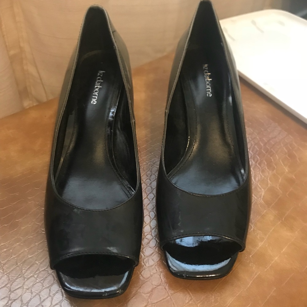 Ombré black/ grey heels